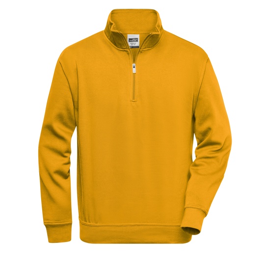 Bluza Klasyczna Z Zamkiem JN831 - Gold Yellow
