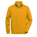 Bluza Klasyczna Z Zamkiem JN831 - Gold Yellow