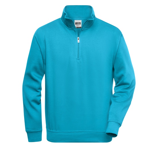 Bluza Klasyczna Z Zamkiem JN831 - Turquoise