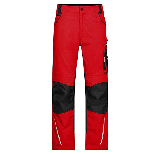 Spodnie Robocze Wzmocnione Wytrzymale JN832 - Red & Black