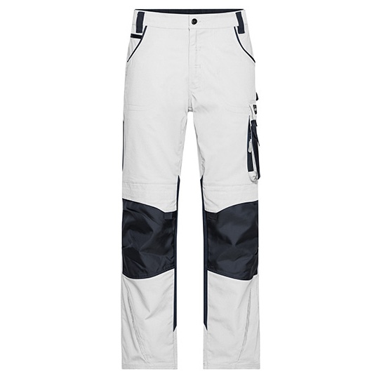 Spodnie Robocze Wzmocnione Wytrzymale JN832 - White & Carbon