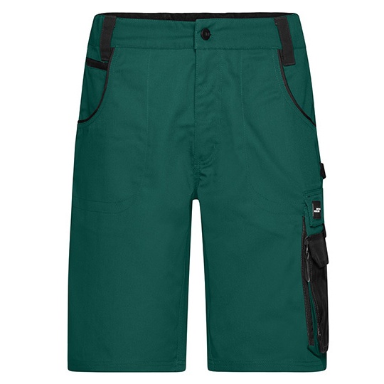 Szorty Robocze Klasyczne Wytrzymale JN835 - Dark Green & Black