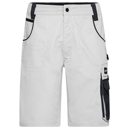 Szorty Robocze Klasyczne Wytrzymale JN835 - White & Carbon