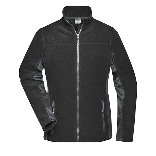 Bluza Polarowa Damska Slim Z Zamkiem JN841 - Black & Carbon