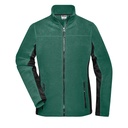 Bluza Polarowa Damska Slim Z Zamkiem JN841 - Dark Green & Black