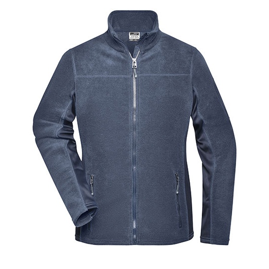 Bluza Polarowa Damska Slim Z Zamkiem JN841 - Navy & Navy