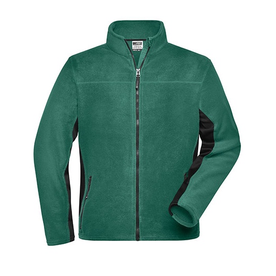Bluza Męska Robocza Polarowa JN842 - Dark Green & Black