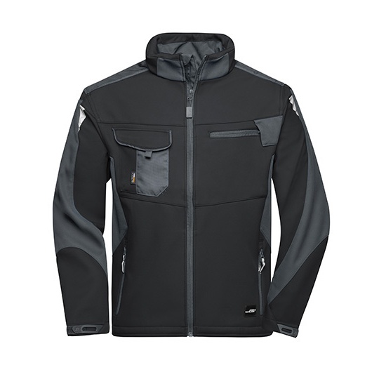 Kurtka Robocza Softshell Wiatroodporna JN844 - Black & Carbon