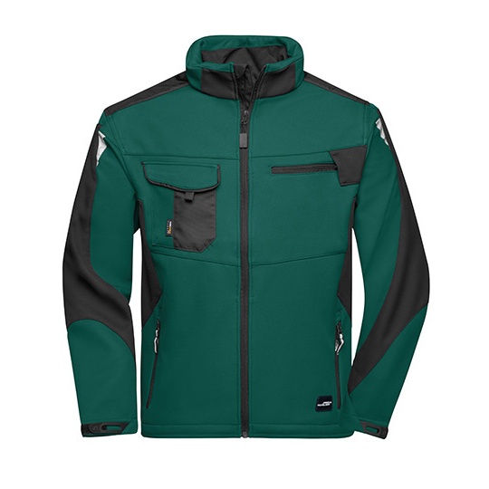 Kurtka robocza softshell JN844 - Dark Green & Black