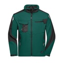 Kurtka Robocza Softshell Wiatroodporna JN844 - Dark Green & Black