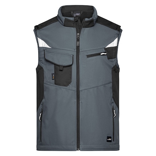 Kamizelka Softshell JN845 - Carbon & Black