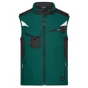 Kamizelka Robocza Softshell JN845 - Dark Green & Black