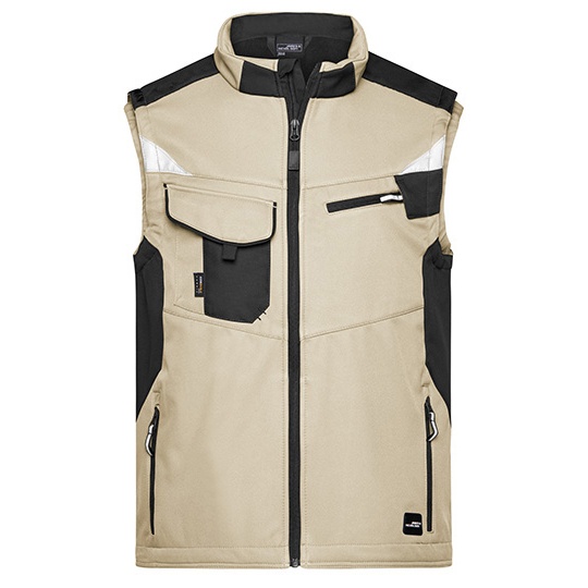 Kamizelka Robocza Softshell JN845 - Stone & Black