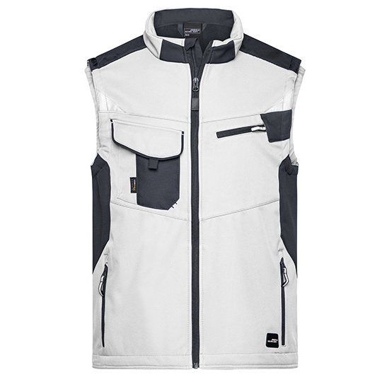 Kamizelka robocza softshell JN845 - White & Carbon