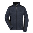 Bluza Damska Slim Dzianinowa JN861 - Carbon Melange & Black