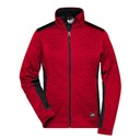 Bluza Damska Slim Dzianinowa JN861 - Red Melange & Black