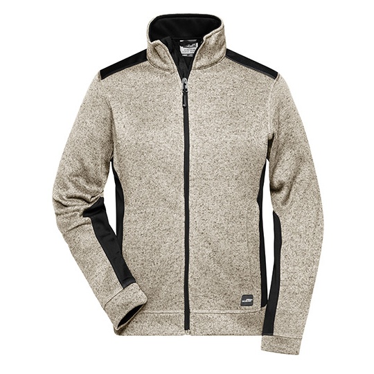 Bluza Damska Slim Dzianinowa JN861 - Stone Melange & Black