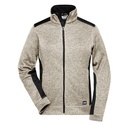 Bluza Damska Slim Dzianinowa JN861 - Stone Melange & Black