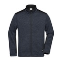 Bluza Męska Rozpinana Polarowa Robocza JN862 - Carbon Melange & Black