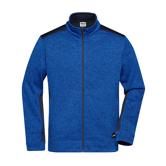 Bluza Meska Rozpinana Polarowa Robocza JN862 - Royal Melange & Navy