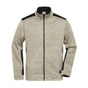 Bluza Męska Rozpinana Polarowa Robocza JN862 - Stone Melange & Black