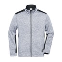 Bluza Męska Rozpinana Polarowa Robocza JN862 - White Melange & Carbon