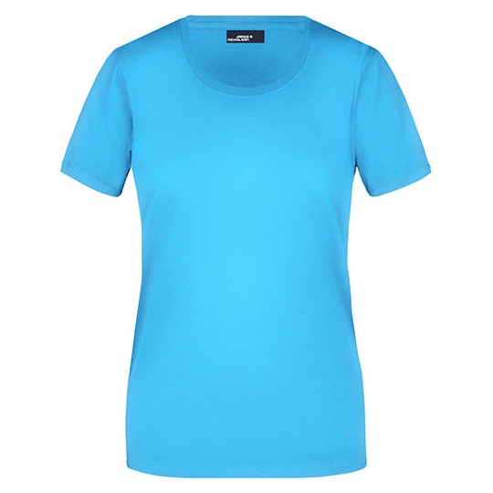 Koszulka Damska Slim Fit Bawełniana JN901 - Aqua
