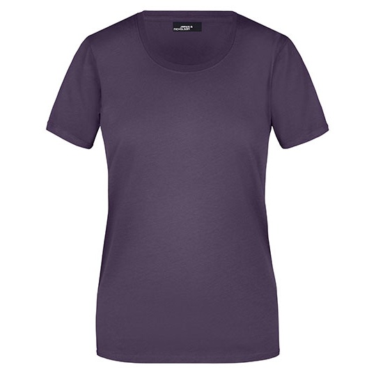 Koszulka Damska Slim Fit Bawełniana JN901 - Aubergine