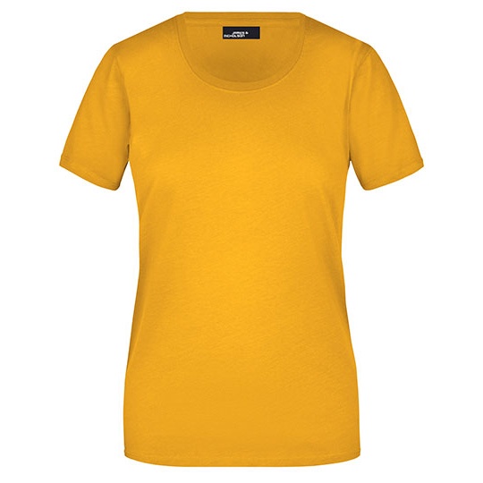 Koszulka Damska Slim Fit Bawelniana JN901 - Gold Yellow