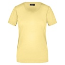Koszulka Damska Slim Fit Bawełniana JN901 - Light Yellow