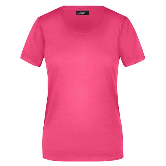 Damski t-shirt slim JN901 - Pink
