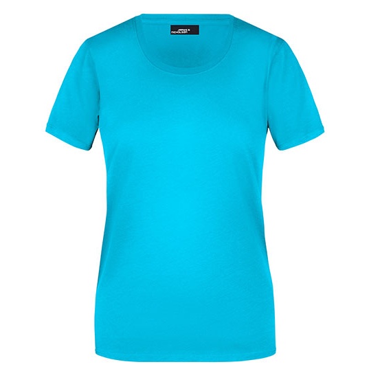Koszulka Damska Slim Fit Bawelniana JN901 - Turquoise