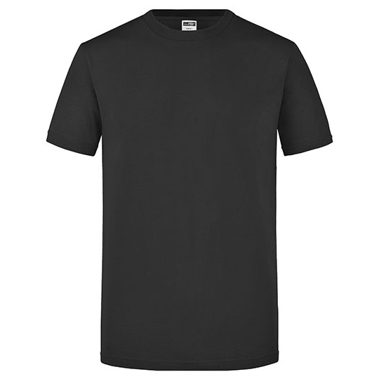 T-shirt Meski Slim Bawelniany JN911 - Black