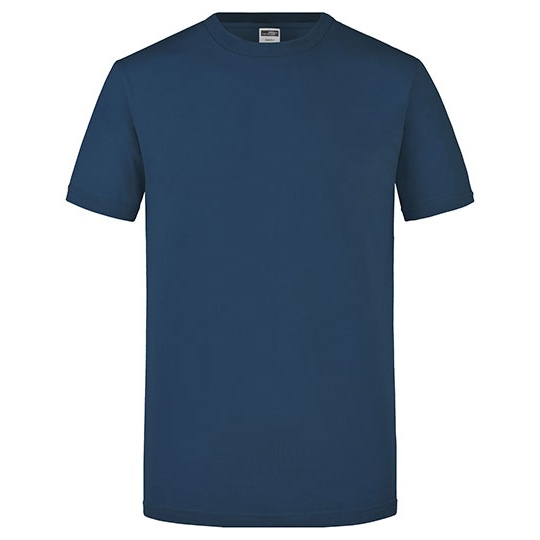 T-shirt Meski Slim Bawelniany JN911 - Navy