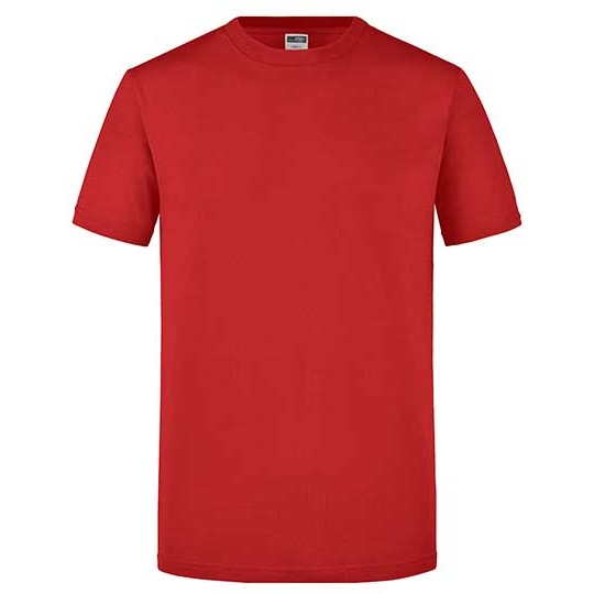 T-shirt Męski Slim Bawełniany JN911 - Red