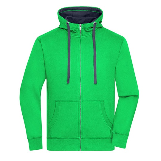 Bluza Rozpinana Meska Bawelniana JN963 - Green & Navy