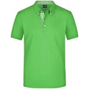 Koszulka Polo Męska Kolnierzyk Button Down JN964 - Lime Green