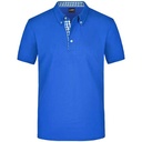 Koszulka Polo Męska Kolnierzyk Button Down JN964 - Royal