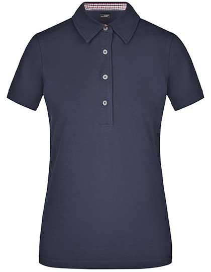 Damska koszulka polo klasyczna JN969 - Navy & Red