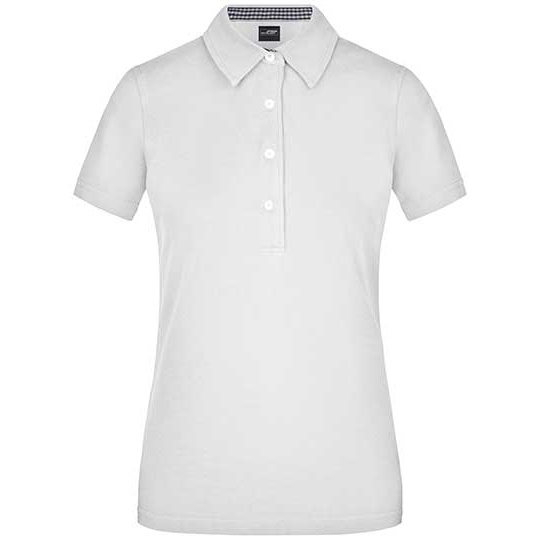 Koszulka Polo Damska Klasyczna JN969 - White & Navy