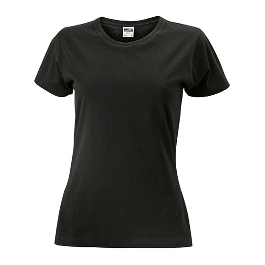 Koszulka Damska Slim Fit Bawelniana JN971 - Black