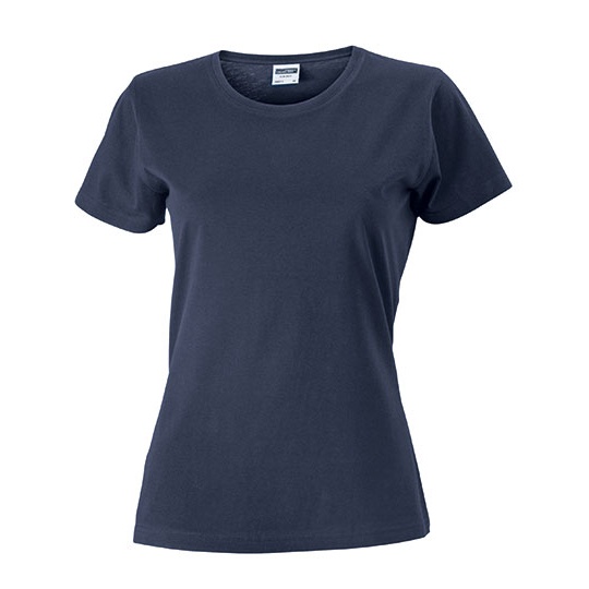 Koszulka Damska Slim Fit Bawełniana JN971 - Navy