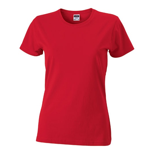 Koszulka Damska Slim Fit Bawelniana JN971 - Red