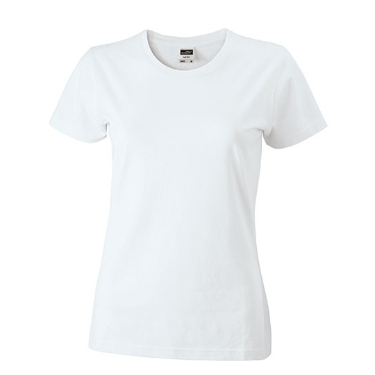 Koszulka Damska Slim Fit Bawelniana JN971 - White