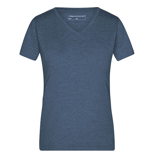 Koszulka Damska Slim Fit Melange JN973 - Blue Melange