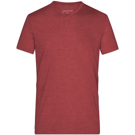 T-shirt męski JN974 - Wine Melange
