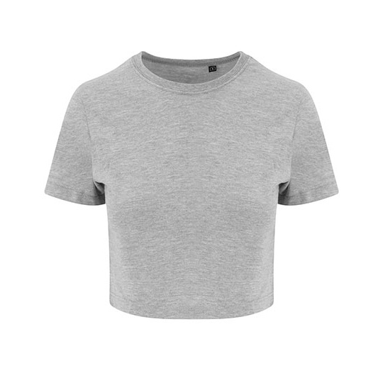 T-shirt Damski Crop Slim Triblend JT006 - Heather Grey