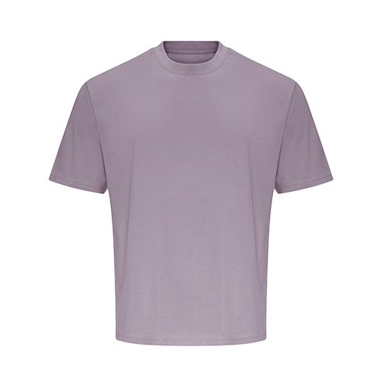 T-shirt Oversize Bawelna Czesana JT009 - Dusty Lilac