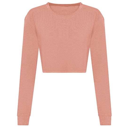 Longsleeve Damski Krotki Tri-blend JT016 - Dusty Pink