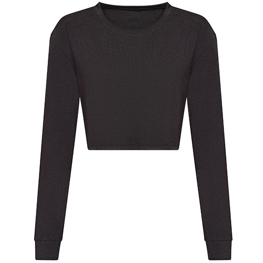 Longsleeve Damski Krotki Tri-blend JT016 - Heather Black